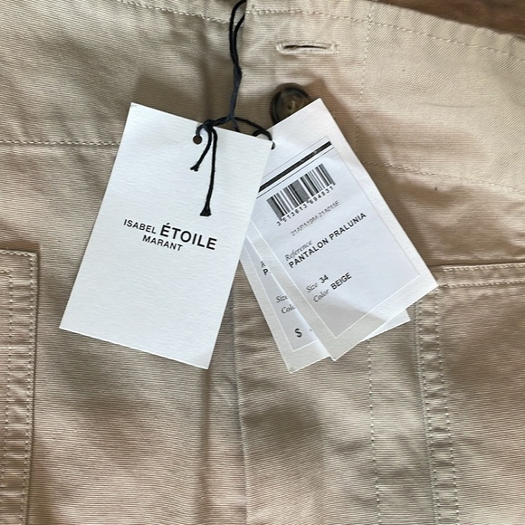NWT Isabel Marant Pantalon Pralunia size 34. Beige - Picture 12 of 12